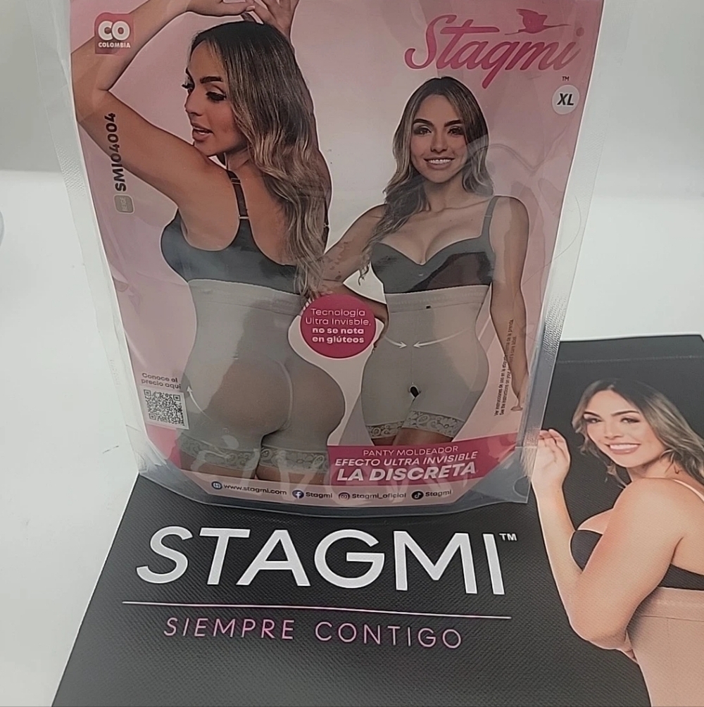 Stagmi Fajas Colombian Panty Shaper Thigh Tummy Reducer SMI04004 w/ Thong New XL - Picture 14 of 17